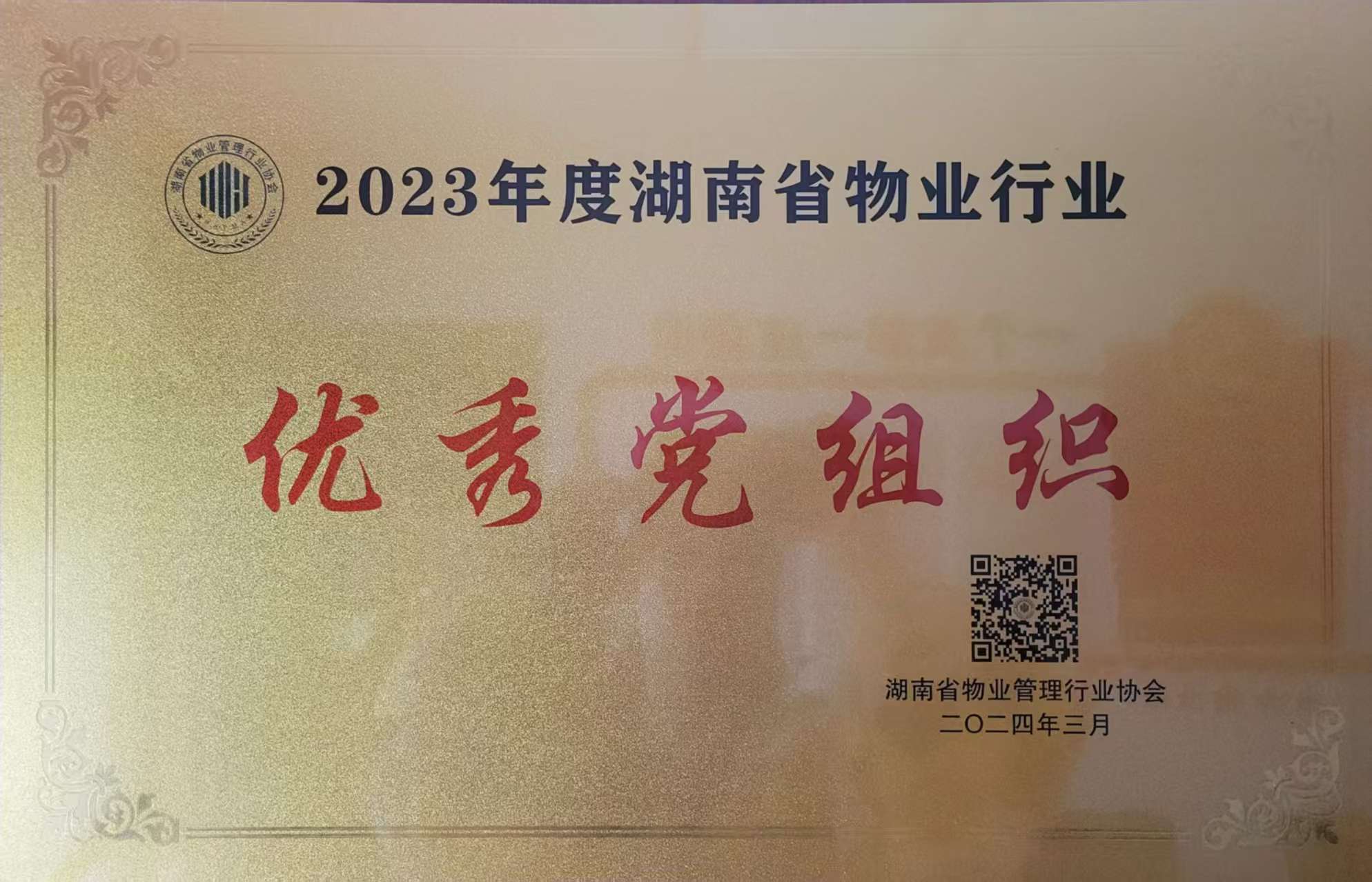 2023年度湖南省物業(yè)行業(yè)優(yōu)秀黨組織